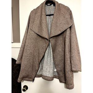 Assymetric, Fleece Houndstooth Jacket, front zip